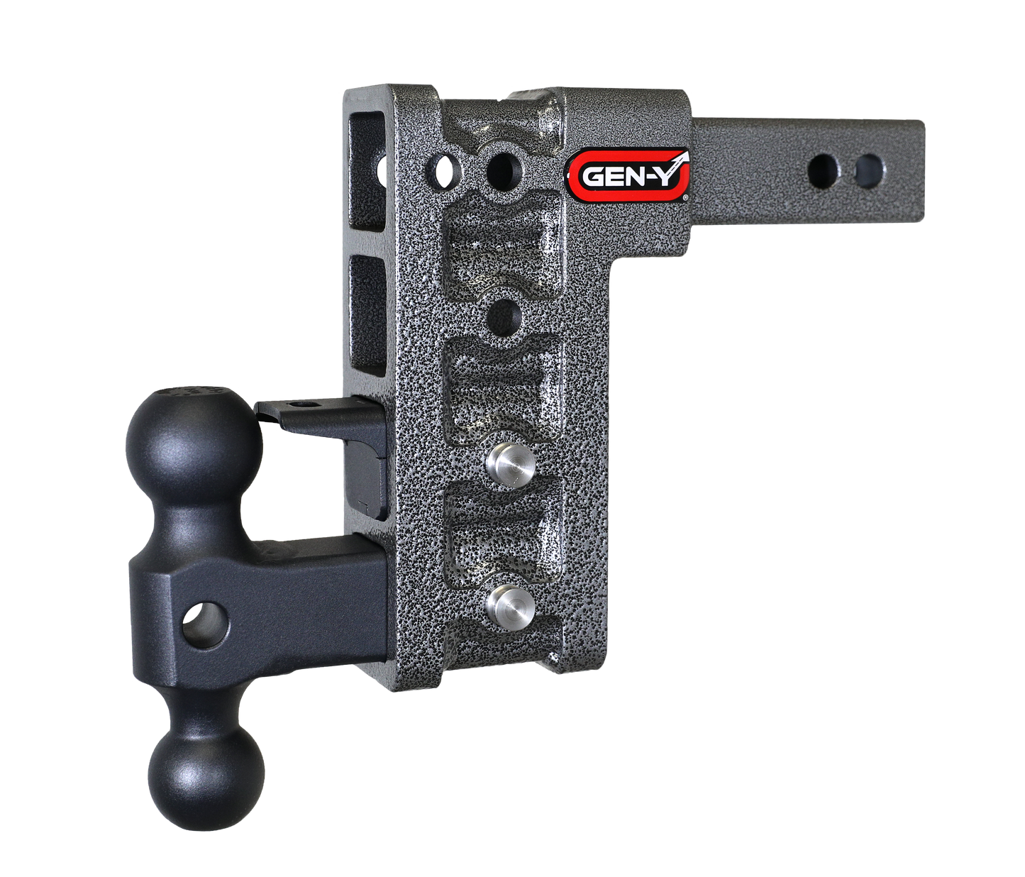 MEGA-DUTY 2" Shank 7.5" Drop 1.5K TW 10K Hitch with Dual-Ball & Pintle Lock by GEN-Y Hitch