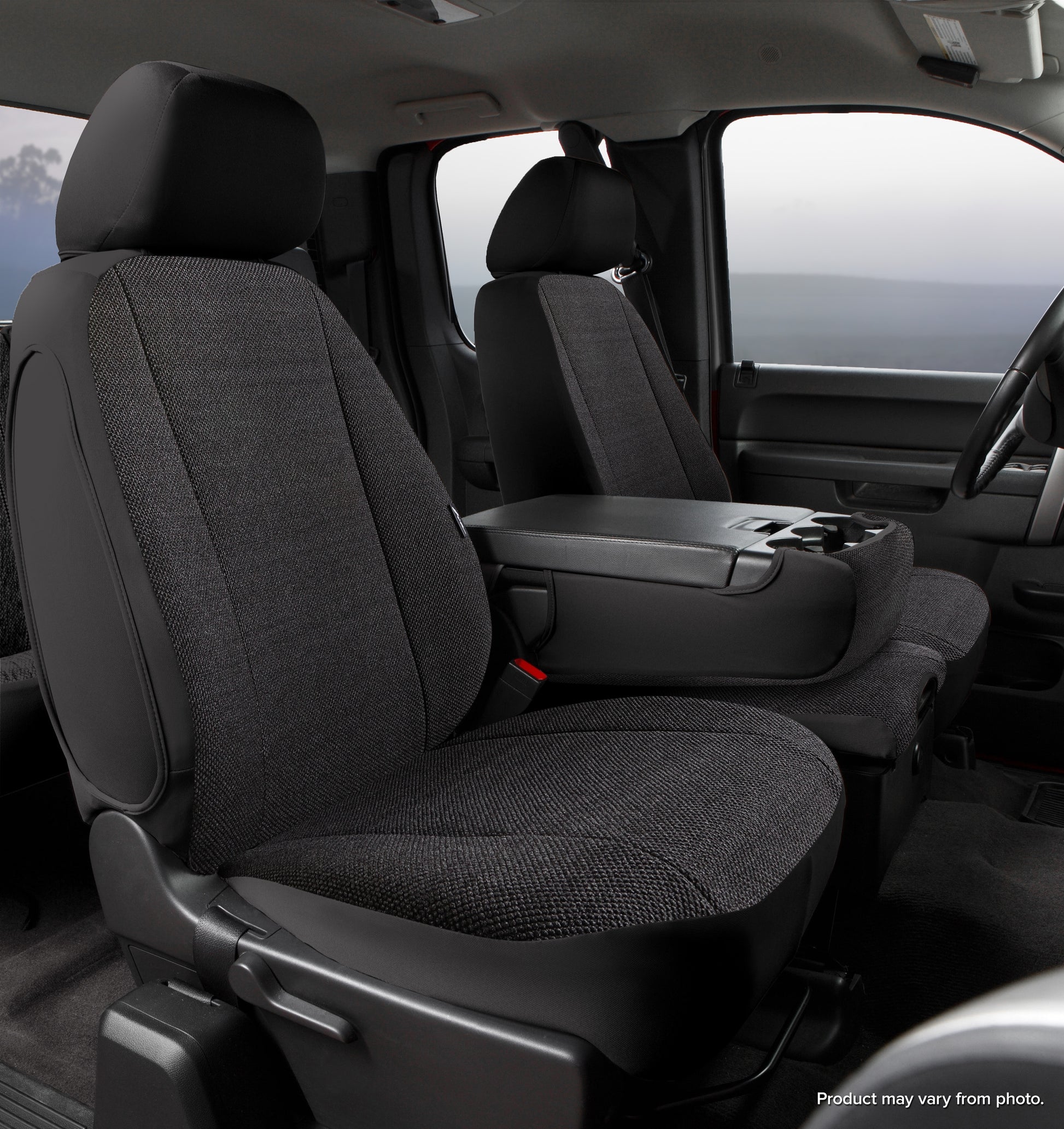 TR40 Series - Wrangler Saddleblanket Custom Fit Front Seat Cover - Solid Black by FIA