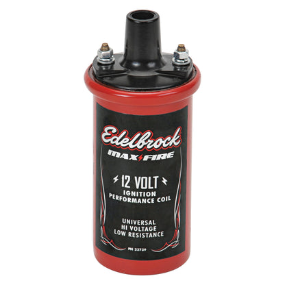 Universal 12V cannister-style w/ primary resistance 1.4 ohms & output of 42000V. by Edelbrock
