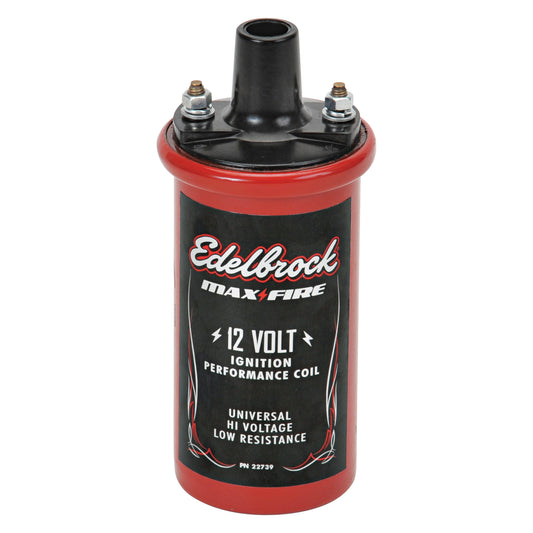 Universal 12V cannister-style w/ primary resistance 1.4 ohms & output of 42000V. by Edelbrock