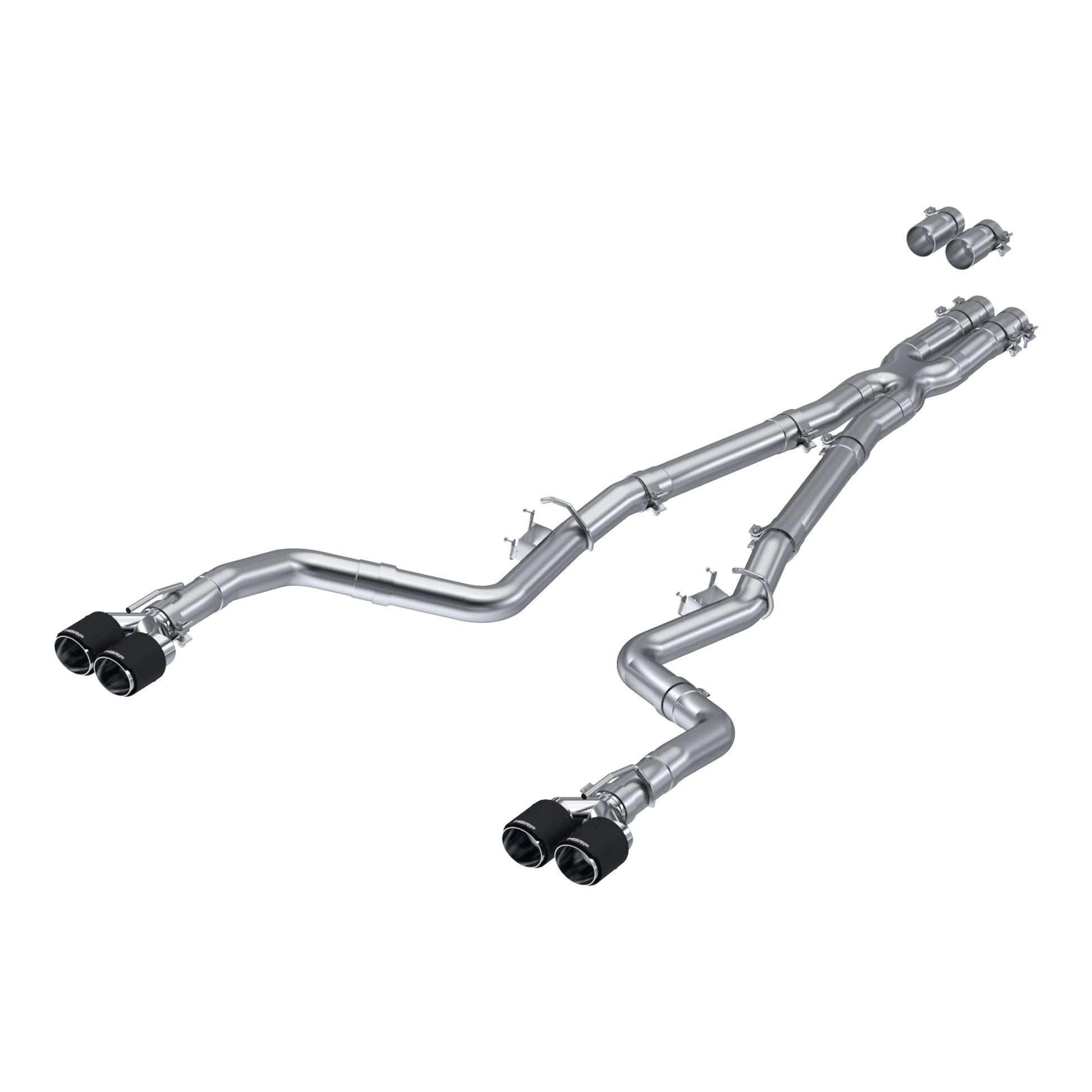 3in. Cat-Back. Dual Rear Exit. Race Version. T304. Quad CF Tips by MBRP Exhaust