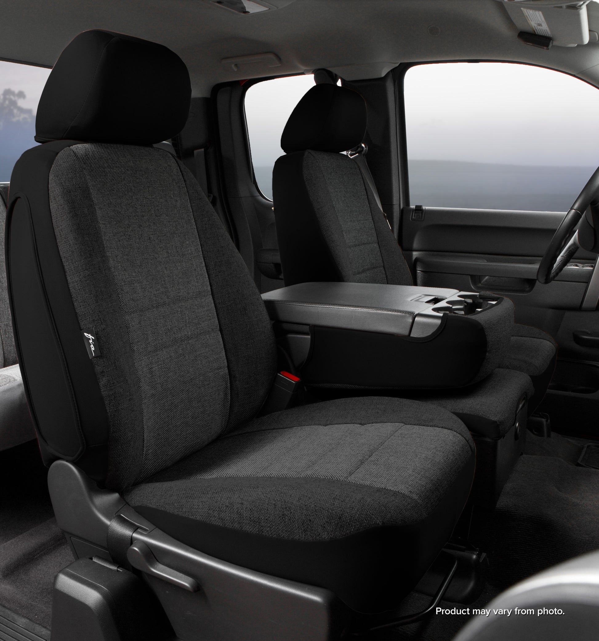 OE30 Series - Oe Tweed Custom Fit Front Seat Cover- Charcoal by FIA