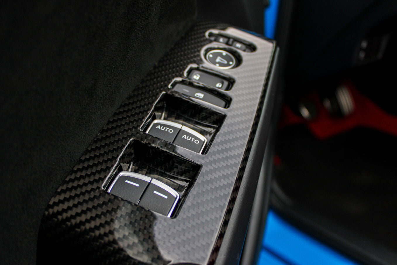 OLM LE Carbon Fiber Window Switch Panel Covers (Set of 4) - 2022+ FL Honda Civic / FL5 Type R by OLM