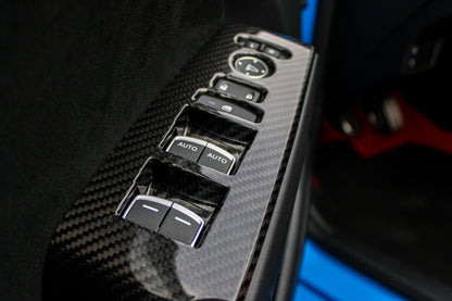 OLM LE Carbon Fiber Window Switch Panel Covers (Set of 4) - 2022+ FL Honda Civic / FL5 Type R by OLM