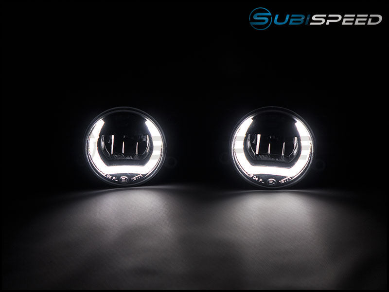 OLM LED / Corona Ring DRL Fog Light Housings - 2015-2021 WRX STI / 13-15 FR-S BRZ / 2014-2018 Forester by MYX Automotive