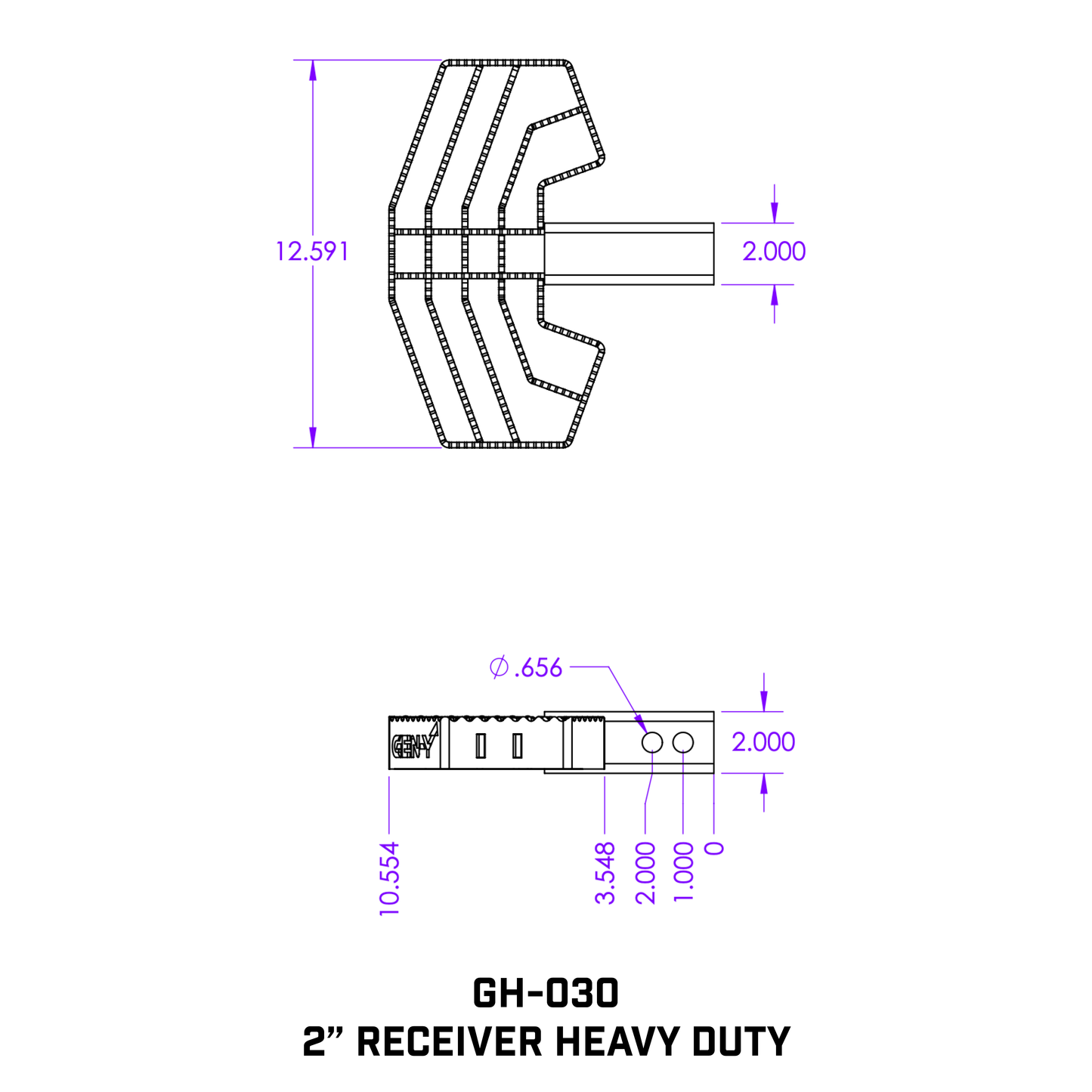 2" Shank Heavy-Duty 500lb Serrated Hitch Step by GEN-Y Hitch