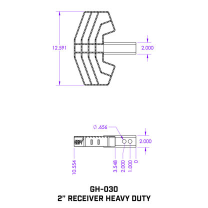 2" Shank Heavy-Duty 500lb Serrated Hitch Step by GEN-Y Hitch