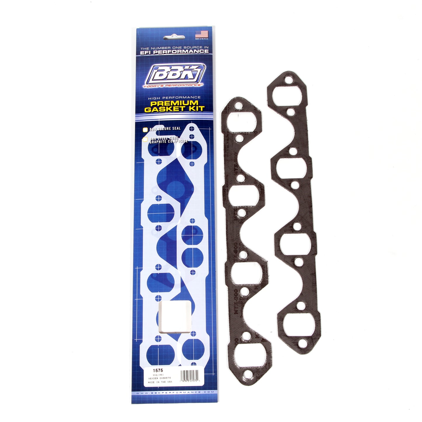 PREMIUM HEADER GASKET SET - SBF FORD 302/351W 1-5/8 (PAIR) by BBK Performance Parts