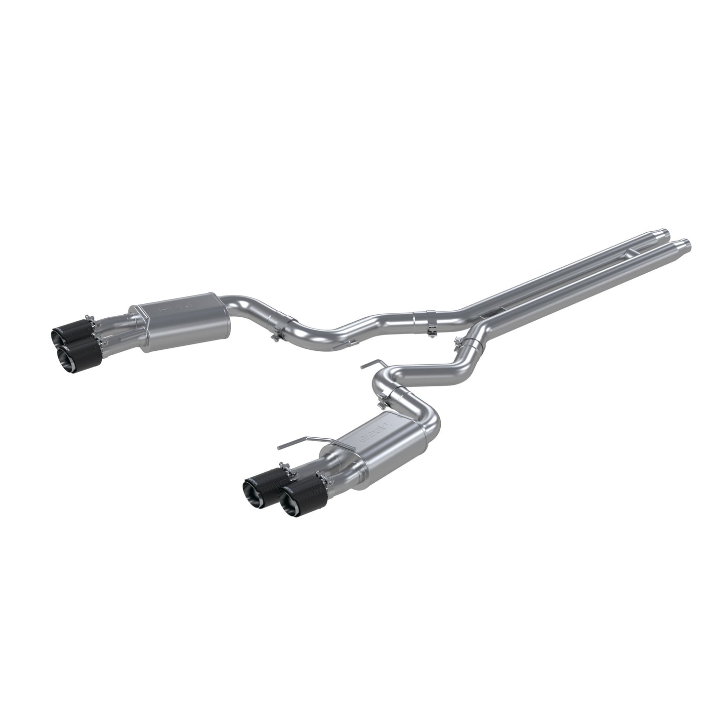 3in. Cat-Back. Dual Rear Exit. Quad CF Tips. Street Version. T304 by MBRP Exhaust