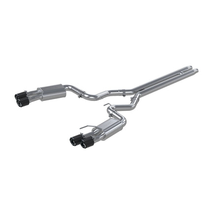 3in. Cat-Back. Dual Rear Exit. Quad CF Tips. Street Version. T304 by MBRP Exhaust