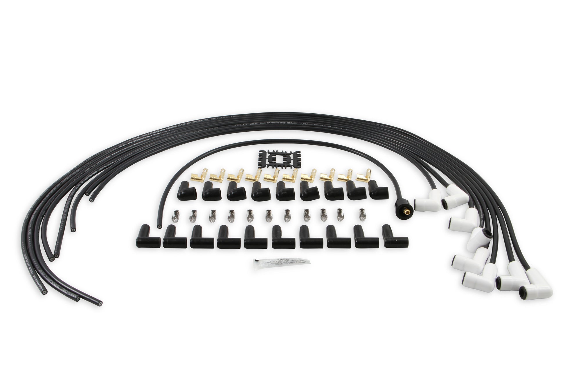 ACCEL 9001C, Spark Plug Wires, Pro Fit Ceramic, Spiral Core, 8mm, Black, Set by ACCEL