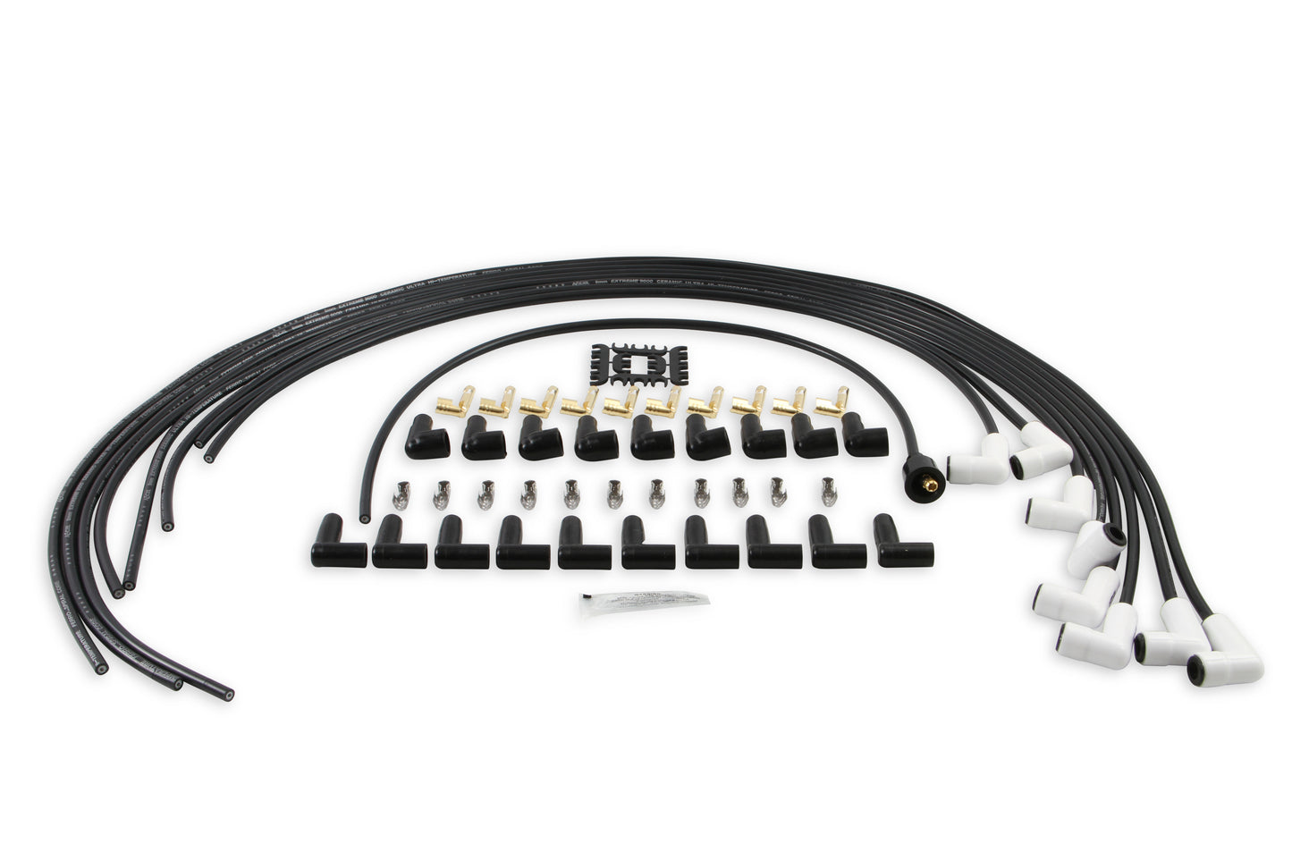 ACCEL 9001C, Spark Plug Wires, Pro Fit Ceramic, Spiral Core, 8mm, Black, Set by ACCEL