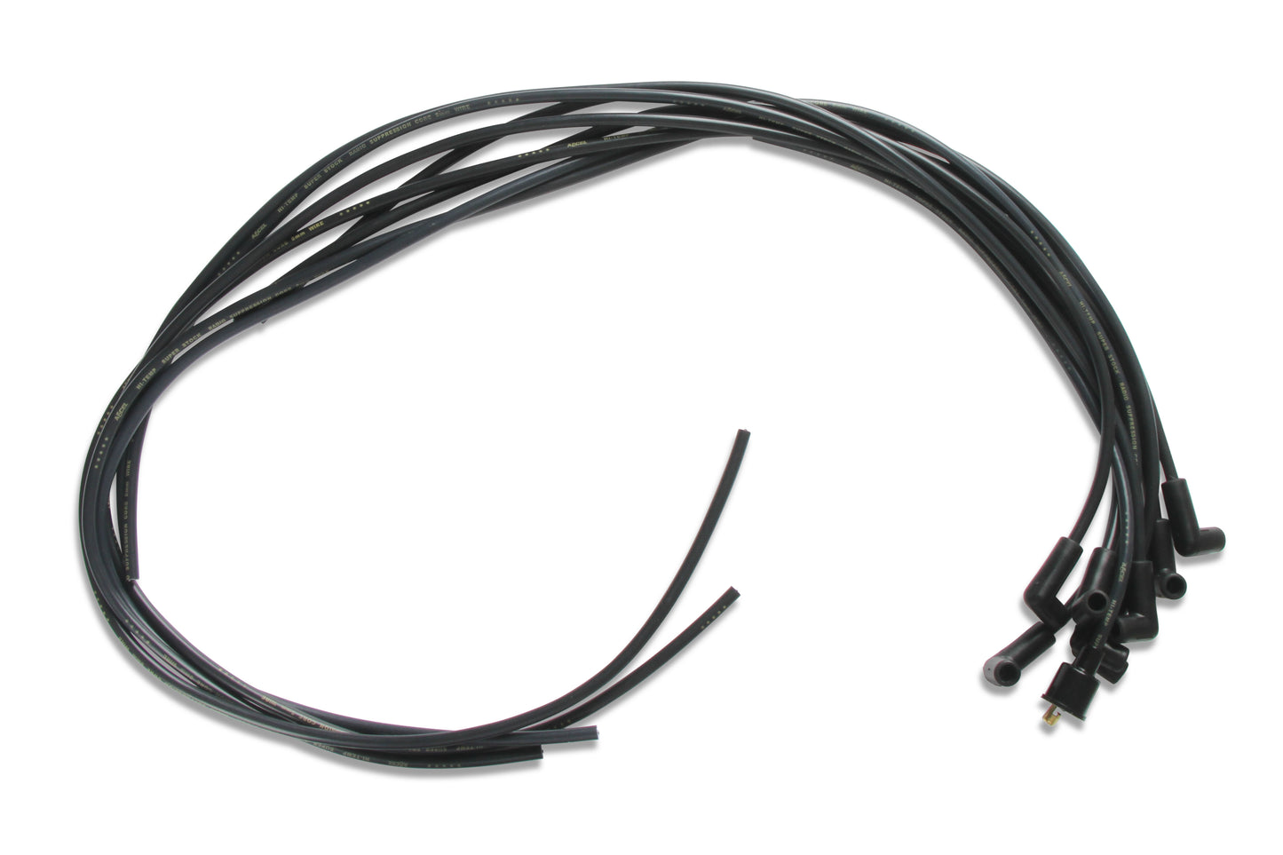 Spark Plug Wire Set- 8mm - Black Wire with Black 90 Deg Boots by ACCEL