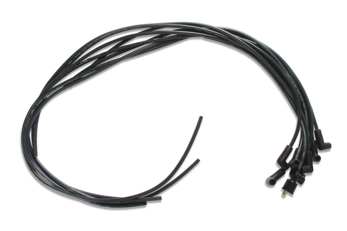 Spark Plug Wire Set- 8mm - Black Wire with Black 90 Deg Boots by ACCEL