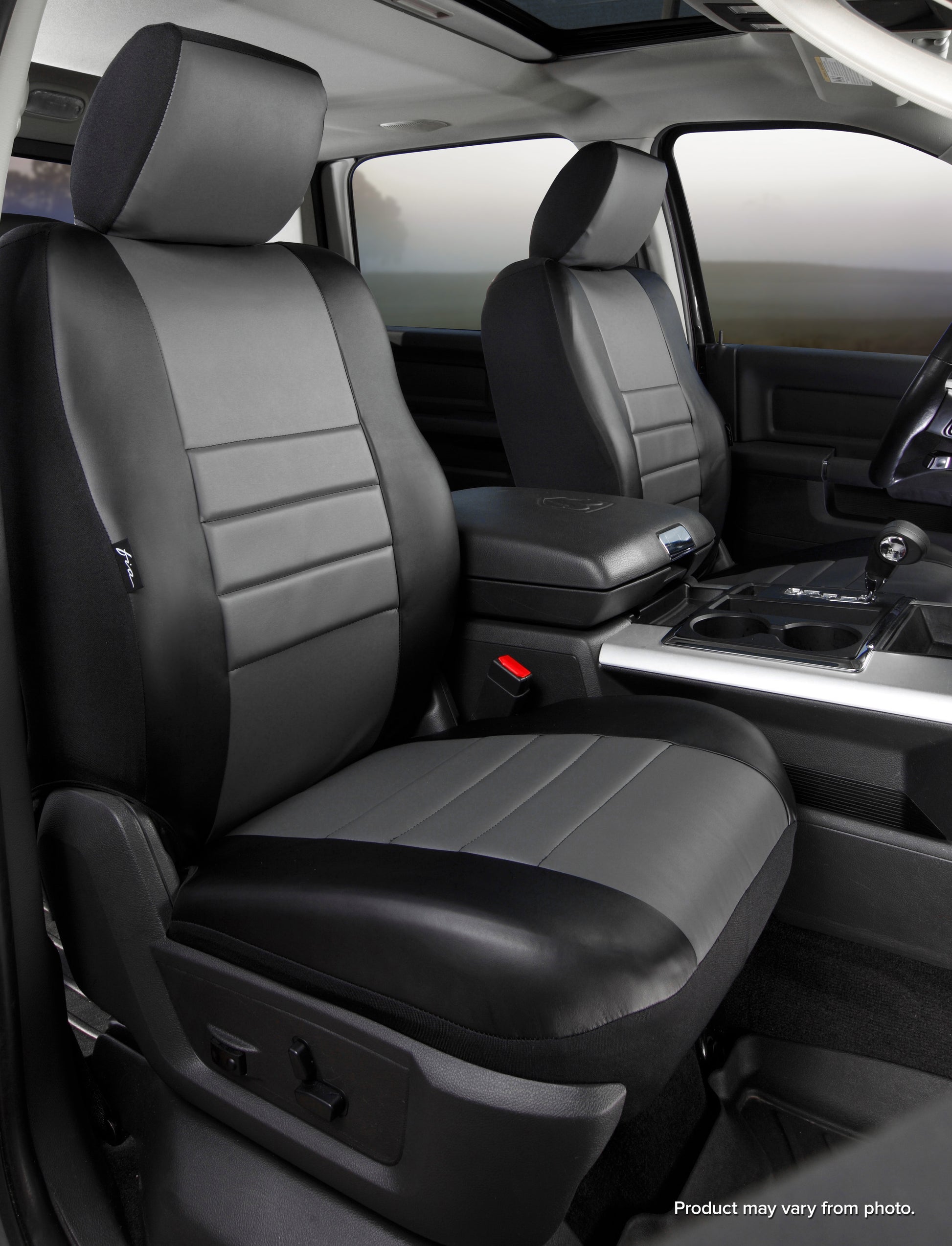 SL60 Series - Leatherlite Simulated Leather Custom Fit Front Seat Cover- Gray by FIA