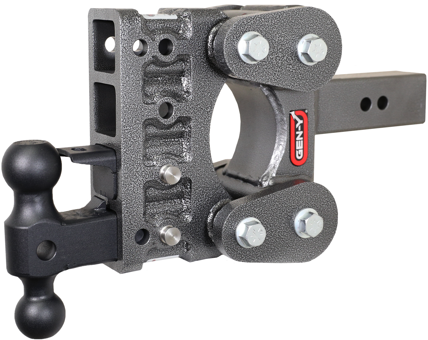 The BOSS TORSION-FLEX 2.5" Shank 5" Drop 1.7K TW 16K Hitch Dual-Ball Pintle Lock by GEN-Y Hitch