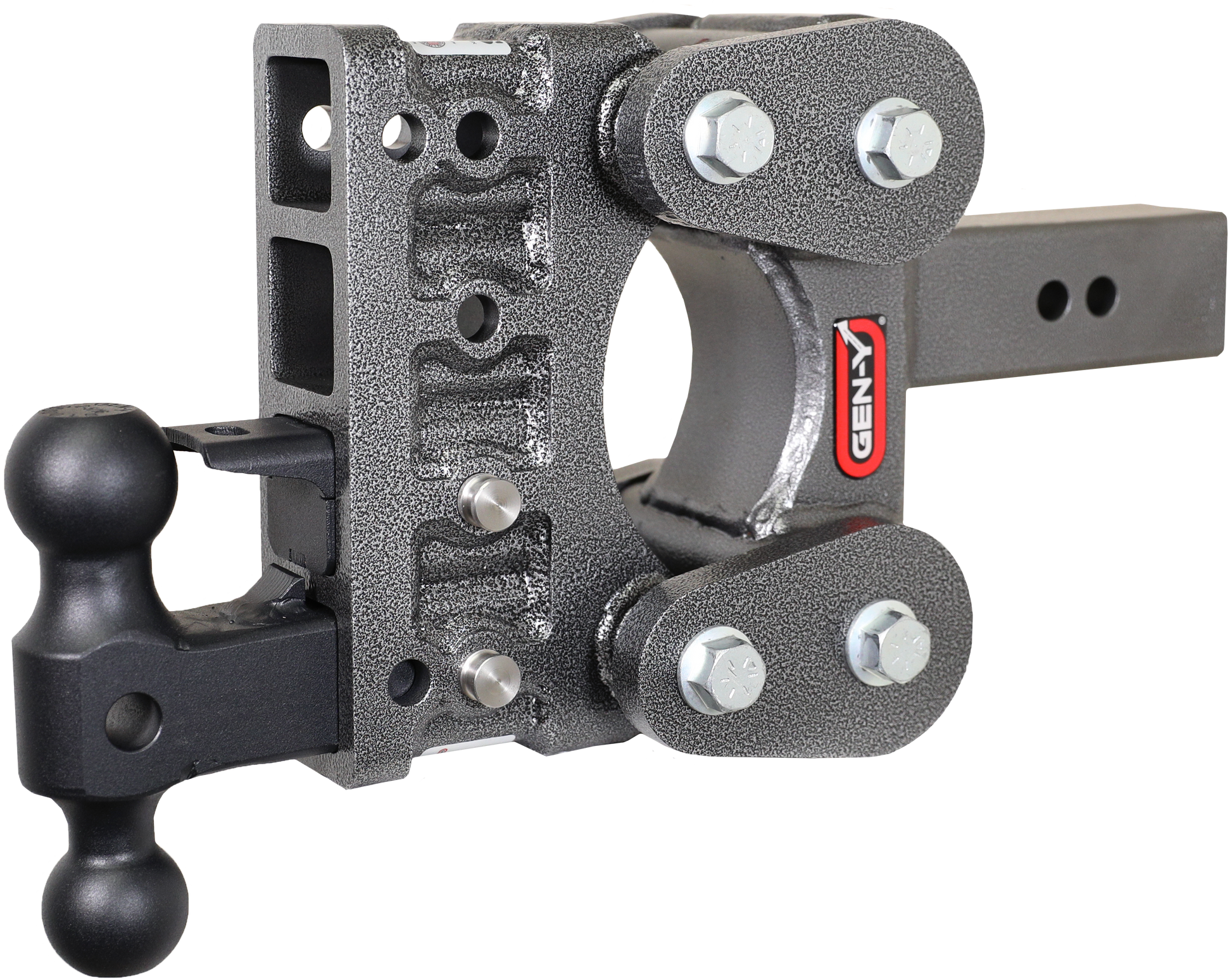 The BOSS TORSION-FLEX 2.5" Shank 5" Drop 1.7K TW 16K Hitch Dual-Ball Pintle Lock by GEN-Y Hitch