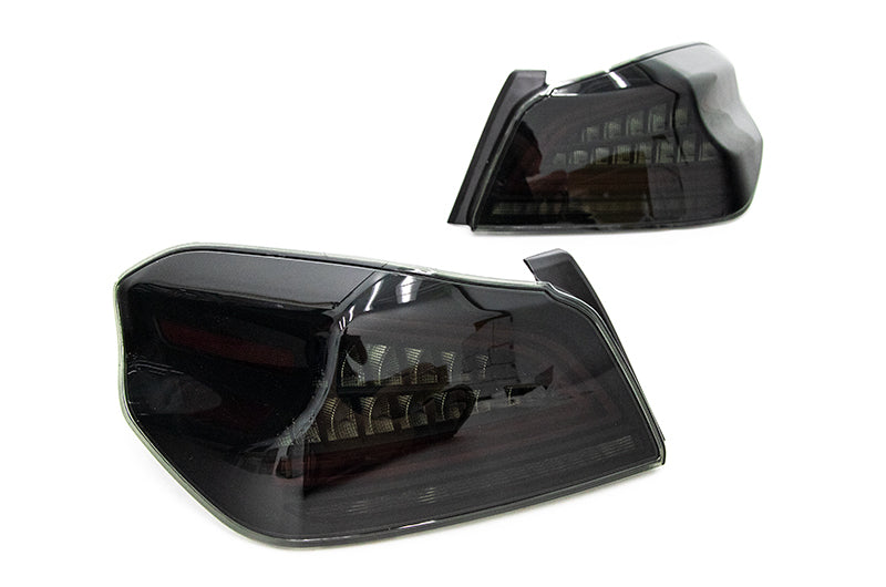 OLM Spec CR Tail Lights (Smoked Lens, Black Base) - 2015-2021 Subaru WRX & STI by MYX Automotive