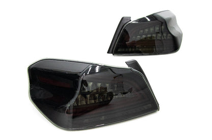 OLM Spec CR Tail Lights (Smoked Lens, Black Base) - 2015-2021 Subaru WRX & STI by MYX Automotive