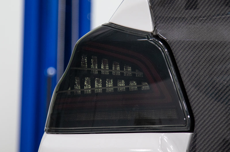 OLM Spec CR Tail Lights (Smoked Lens, Black Base) - 2015-2021 Subaru WRX & STI by MYX Automotive