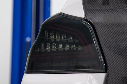 OLM Spec CR Tail Lights (Smoked Lens, Black Base) - 2015-2021 Subaru WRX & STI by MYX Automotive