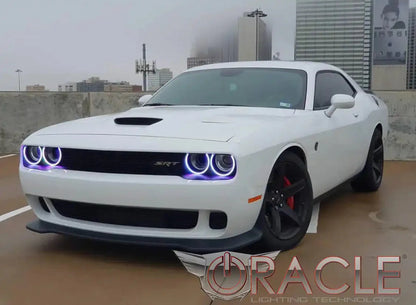ORACLE Lighting 2015-2023 Dodge Challenger LED Surface Mount Headlight Halo Kit by ORACLE Lighting