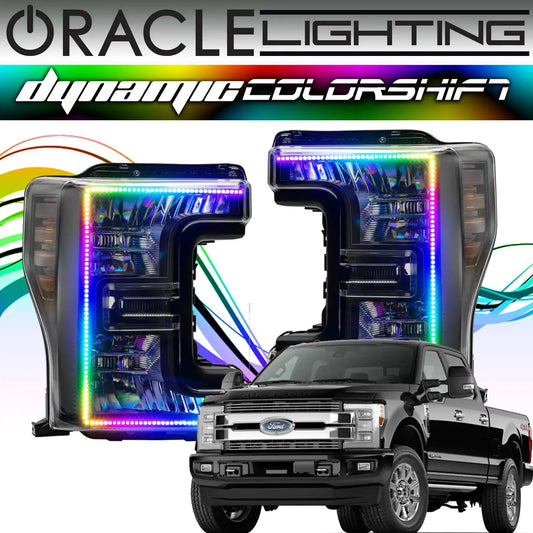 2017-2019 Ford F-250/F-350 Super Duty ORACLE Dynamic ColorSHIFT Headlight DRL - NON LED Headlights by ORACLE Lighting