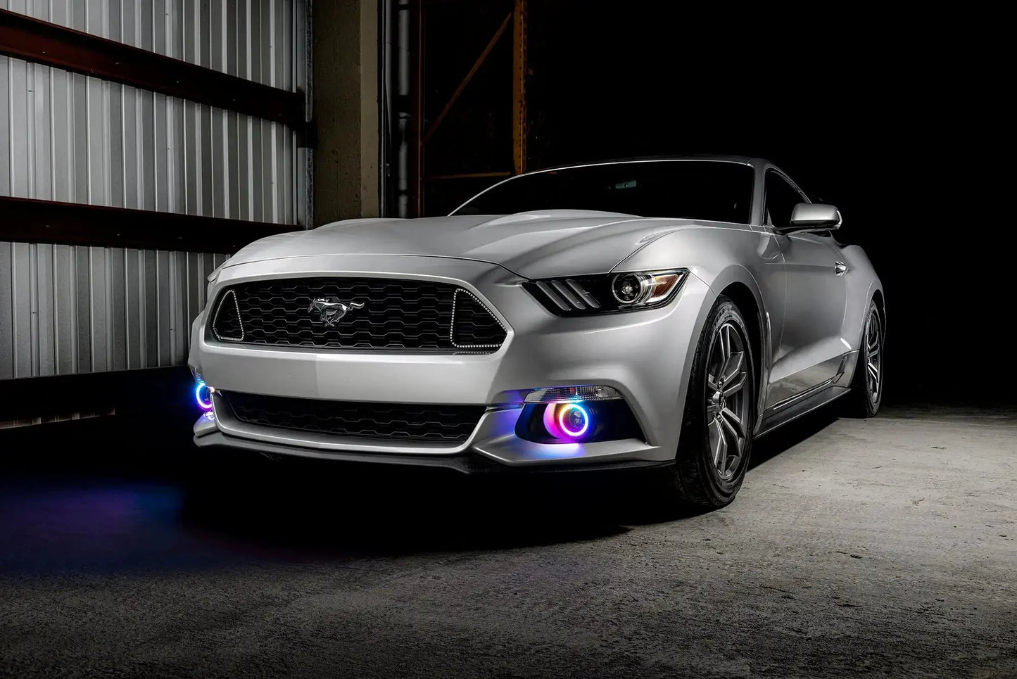 ORACLE Lighting 2015-2017 Ford Mustang Dynamic ColorSHIFT RGB+A Projector Surface Mount Fog Light Halo Kit by ORACLE Lighting