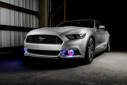 ORACLE Lighting 2015-2017 Ford Mustang Dynamic ColorSHIFT RGB+A Projector Surface Mount Fog Light Halo Kit by ORACLE Lighting