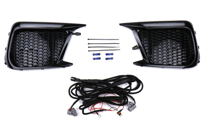 OLM Facelift JDM Style DRL / Sequential Turn Signal Bezel (No Fog Hole) - 18+ WRX* / STI by MYX Automotive
