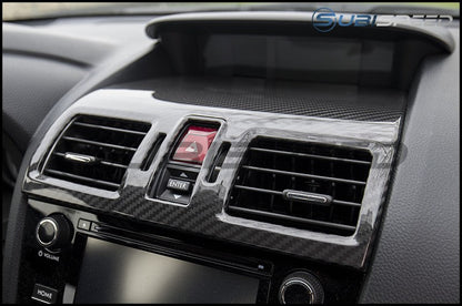 OLM LE Dry Carbon Fiber Center AC Trim Covers - 2016-2021 Subaru WRX / STI 2014-2018 Forester 2016-2017 Crosstrek by OLM