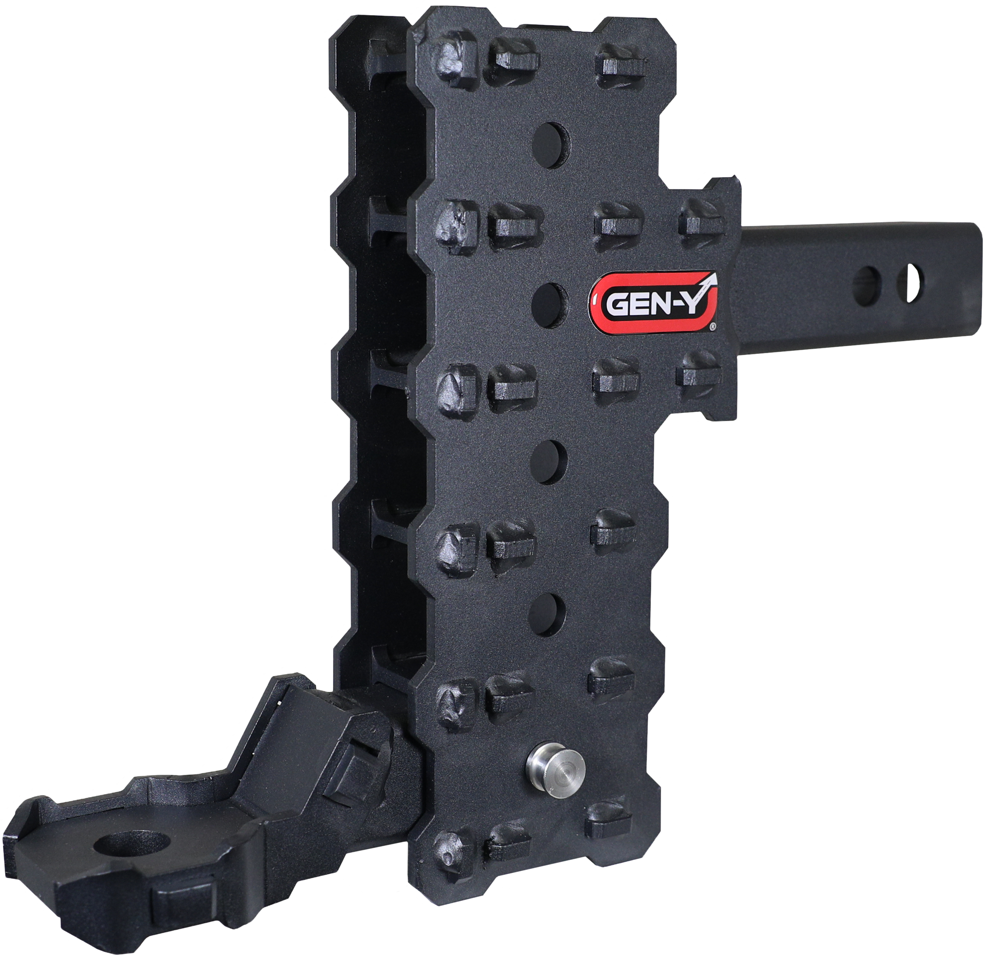 PHANTOM-X 2" Hollow Shank 7" Offset Drop .7K TW 7K Hitch & Platinum Ball Mount by GEN-Y Hitch