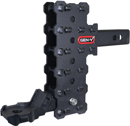 PHANTOM-X 2" Hollow Shank 7" Offset Drop .7K TW 7K Hitch & Platinum Ball Mount by GEN-Y Hitch