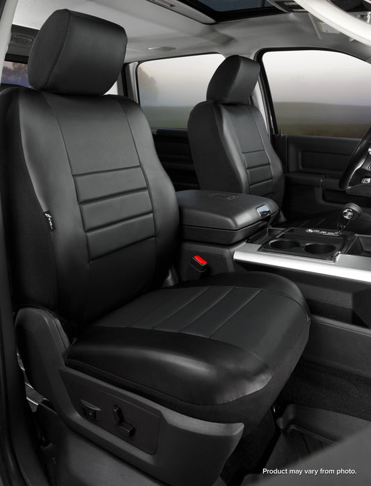 SL60 Series - Leatherlite Simulated Leather Custom Fit Front Seat Cover- Black by FIA