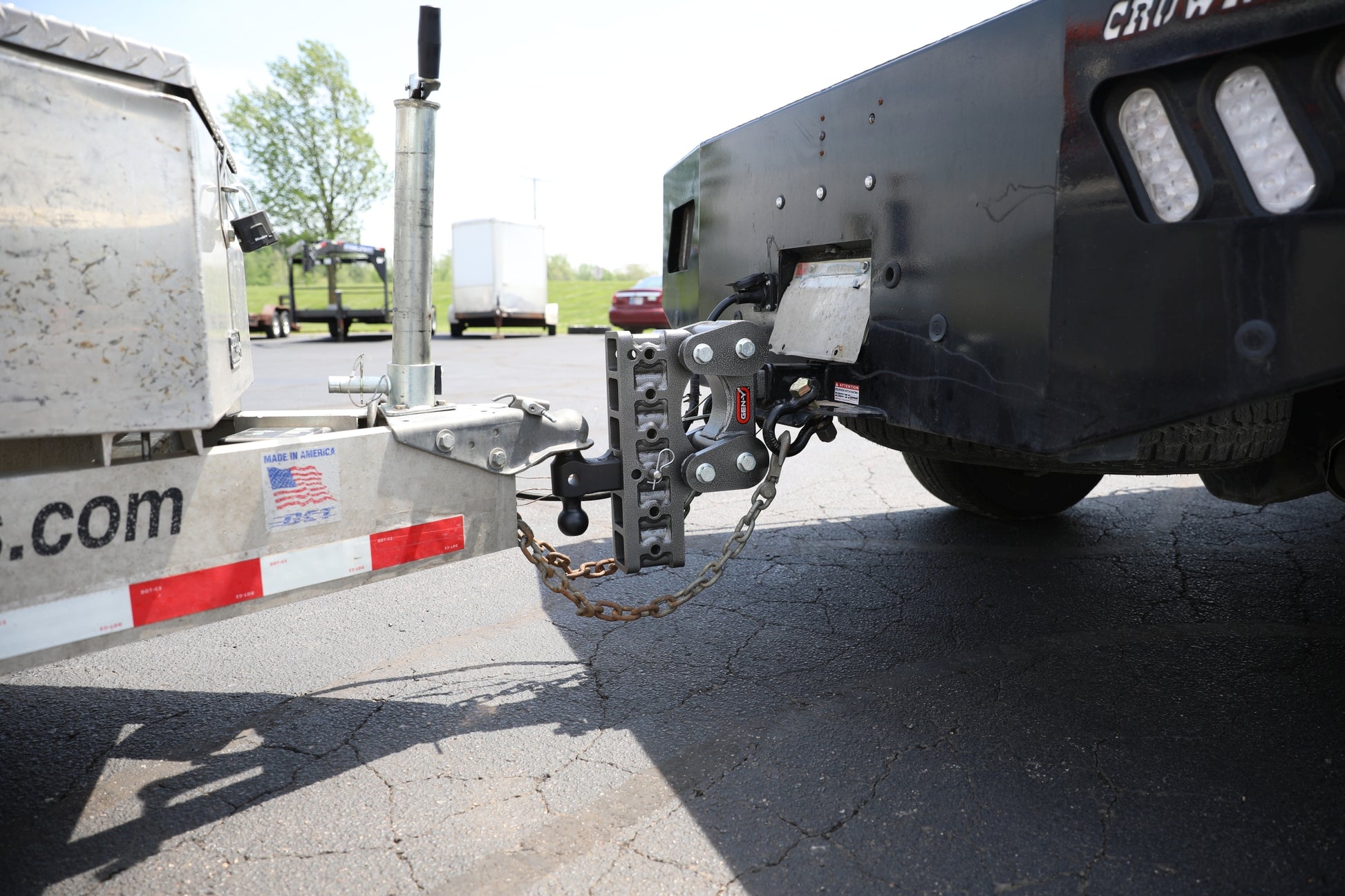 The BOSS TORSION-FLEX 2.5" Shank 6" Drop 2.4K TW 21K Hitch Dual-Ball Pintle Lock by GEN-Y Hitch