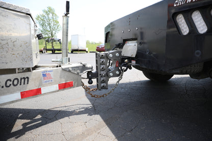The BOSS TORSION-FLEX 2.5" Shank 6" Drop 2.4K TW 21K Hitch Dual-Ball Pintle Lock by GEN-Y Hitch