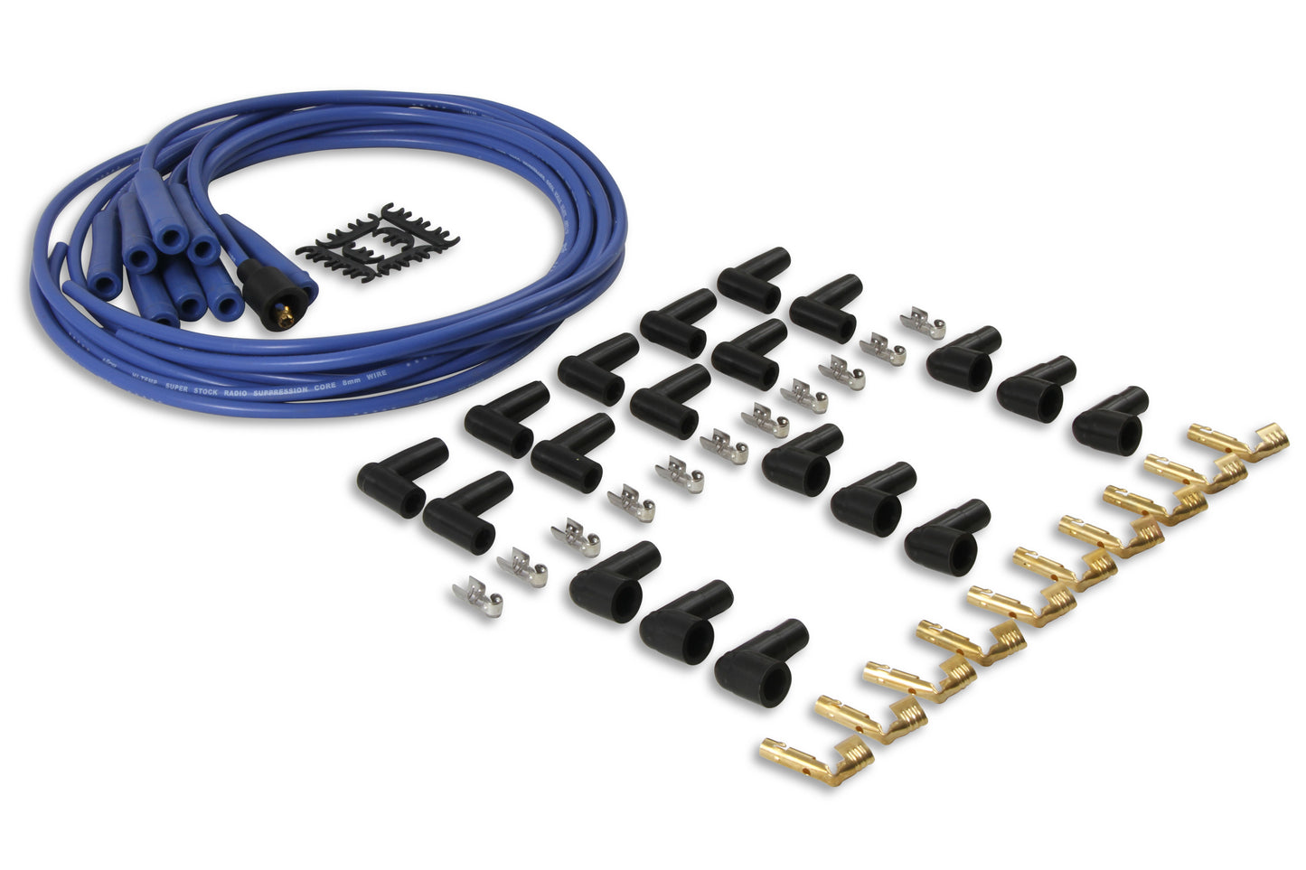 ACCEL 4040B, Spark Plug Wires, Super Stock, Spiral Core, 8mm, Blue, Set by ACCEL