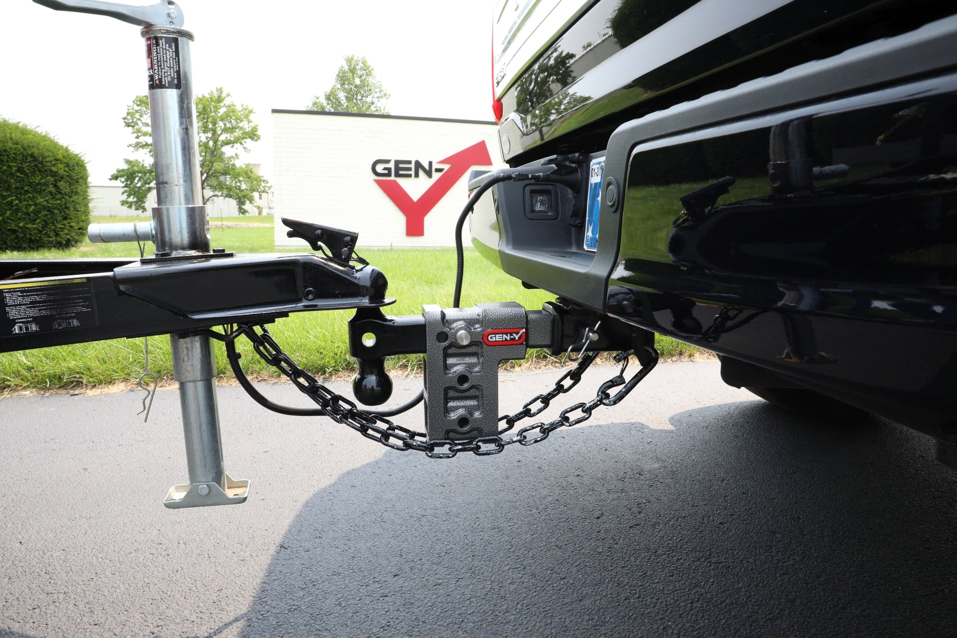 MEGA-DUTY 2.5" Shank 12" Drop 3K TW 21K Hitch & GH-061 Dual-Ball by GEN-Y Hitch