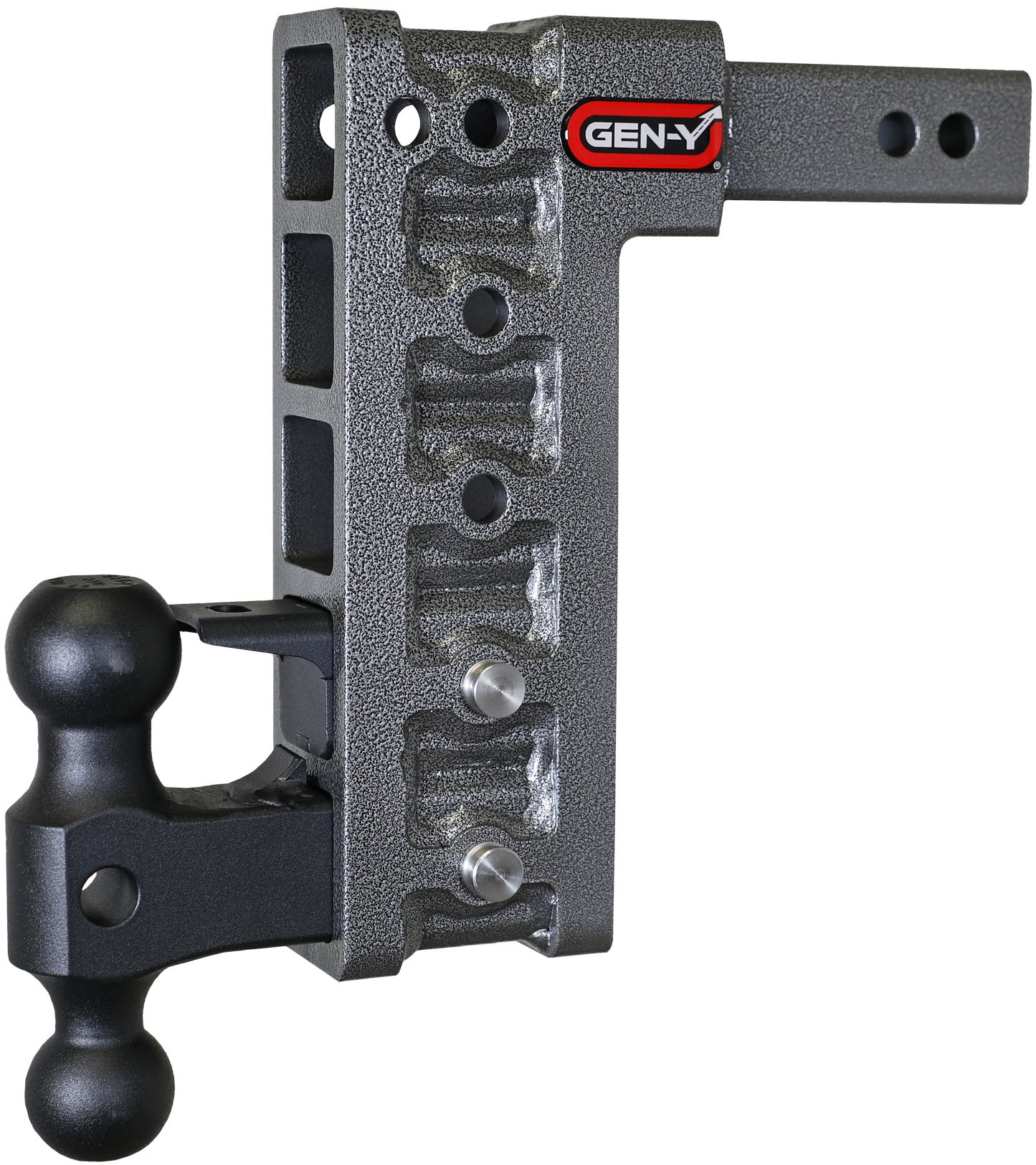 MEGA-DUTY 2" Shank 10" Drop 2K TW 16K Hitch with Dual-Ball & Pintle Lock by GEN-Y Hitch