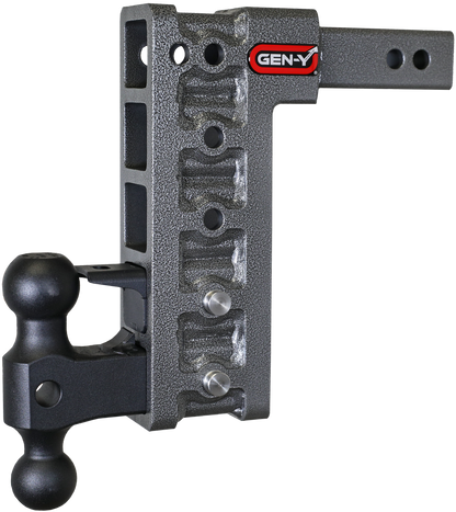 MEGA-DUTY 2" Shank 10" Drop 2K TW 16K Hitch with Dual-Ball & Pintle Lock by GEN-Y Hitch