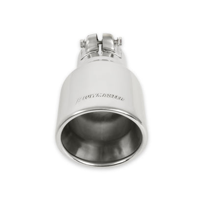 Exhaust Tip - 4.00 in. Rolled Angle Polished SS Fits 2.50 in. Tubing - clamp on by Flowmaster