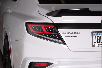 OLM Spec-AR LED Taillights (Clear Lens/Black Base/Red Bar) - 2022+ WRX by MYX Automotive