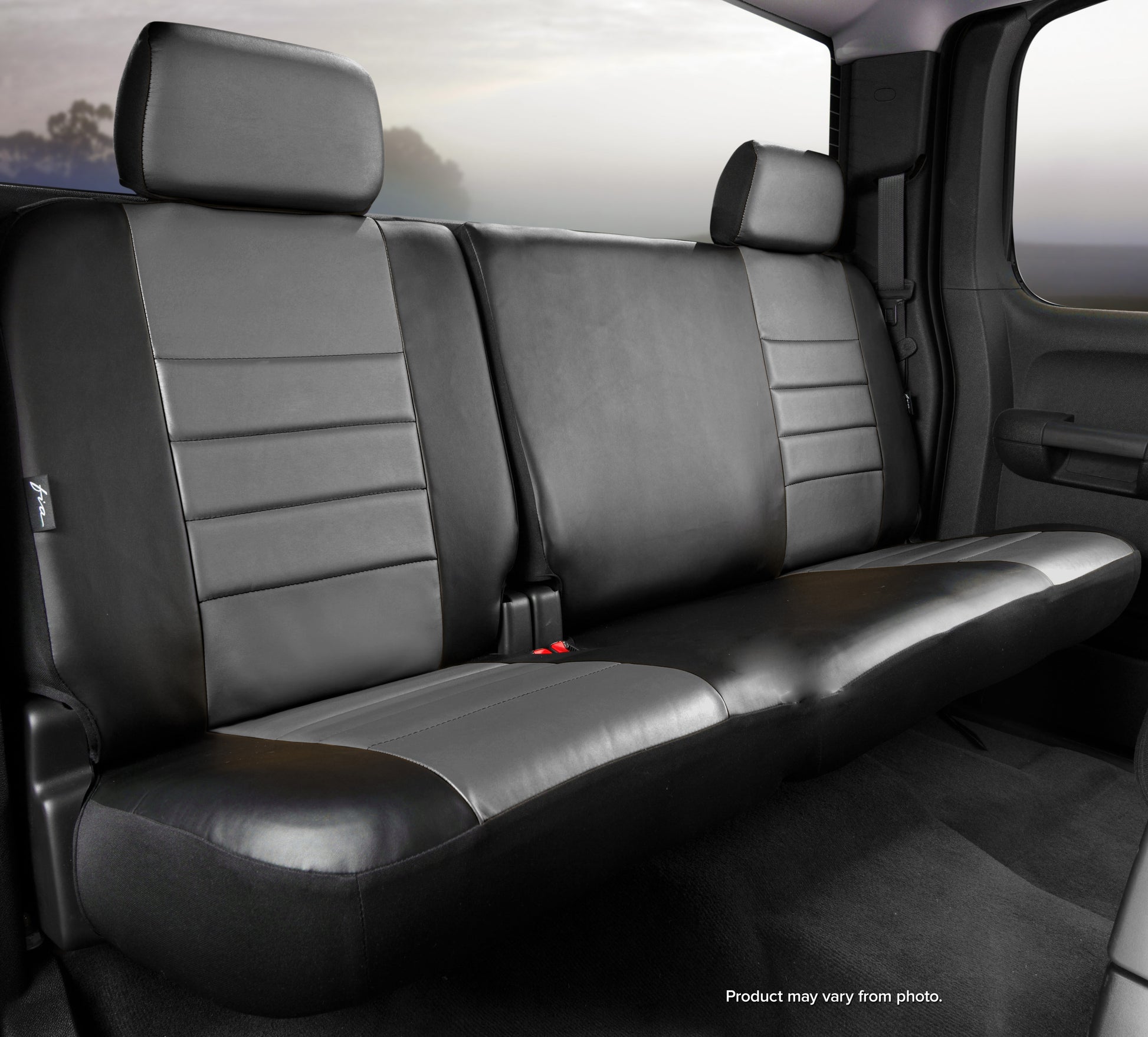 SL60 Series - Leatherlite Simulated Leather Custom Fit Rear Seat Cover- Gray by FIA