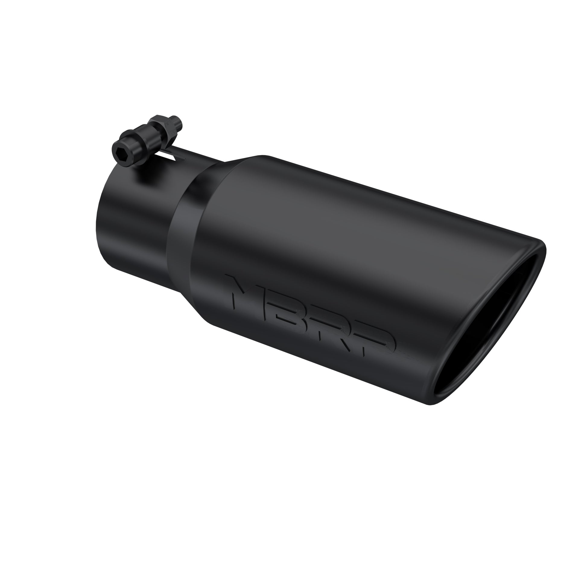 Tip. 4in. O.D.. Angled Rolled End. 3in. inlet. 10in. length. Black Coated. by MBRP Exhaust