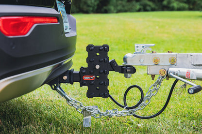 PHANTOM-X 2" Hollow Shank 7" Offset Drop .7K TW 7K Hitch & Platinum Ball Mount by GEN-Y Hitch
