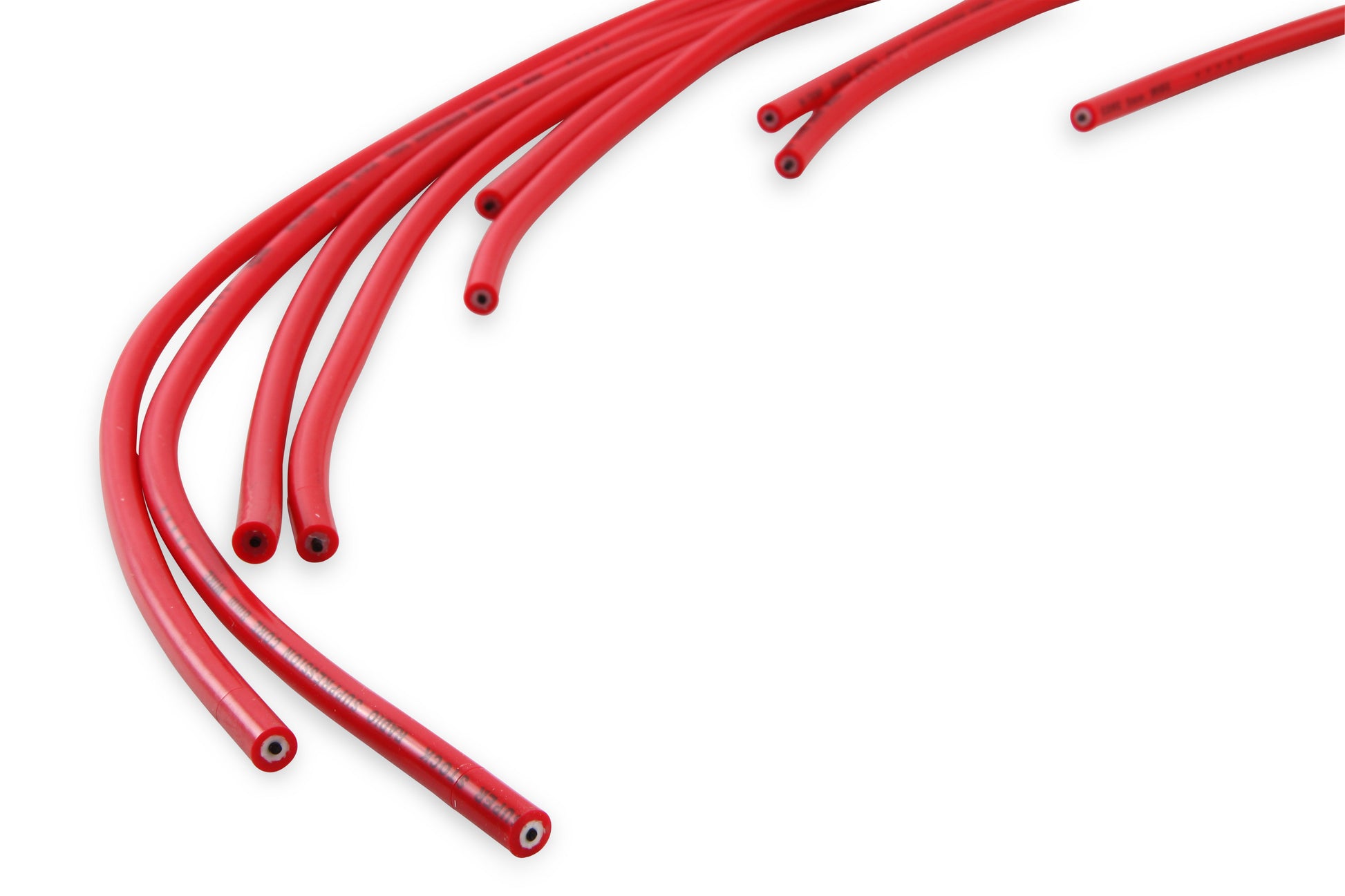 Spark Plug Wire Set- 8mm- Super Stock Universal-Graphite Core- 90 Deg Boots- Red by ACCEL