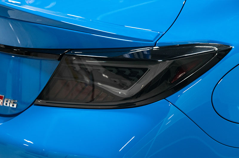 OLM "Scythe Style" LED Taillights (Smoke Lens/Black Base/White Bar) - 2022+ BRZ / GR86 by MYX Automotive