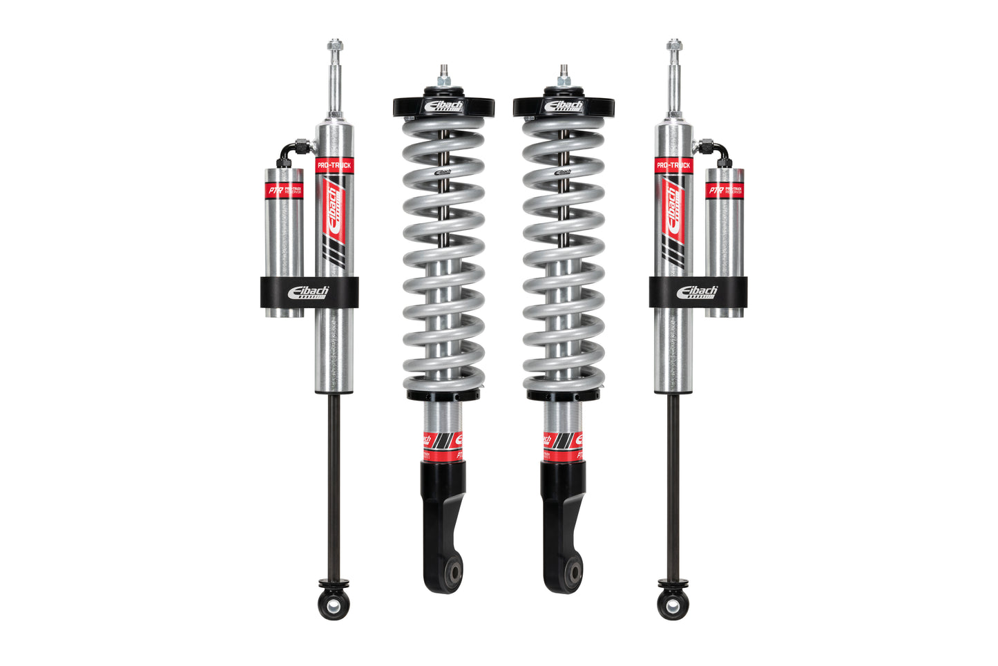 Pair of Front Coilovers + Rear Reservoir Shocks by Eibach