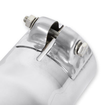 Exhaust Tip - 4.00 in. Rolled Angle Polished SS Fits 2.50 in. Tubing - clamp on by Flowmaster