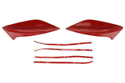 OLM STI Spoiler Side Fins - Lightning Red / Firestorm Red - 2015-2021 Subaru WRX / STI by OLM